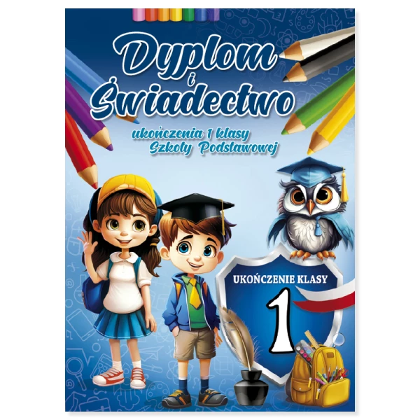 Teczka na dyplom i świadectwo ukończenia 1 klasy
