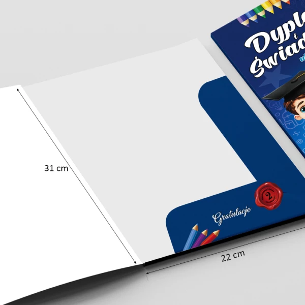 Teczka na dyplom i świadectwo ukończenia 2 klasy