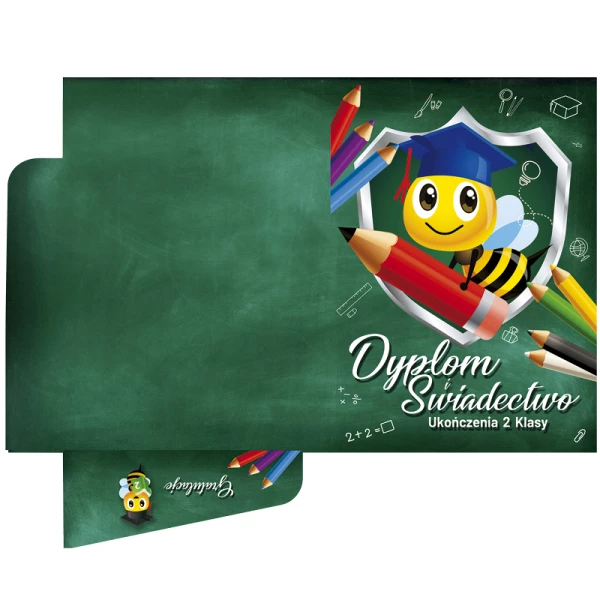 Teczka na dyplom i świadectwo ukończenia 2 klasy