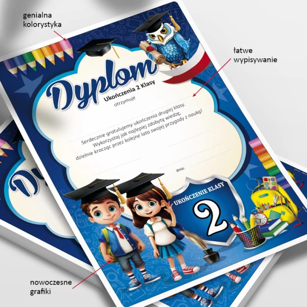 Dyplom Ukończenia 2 Klasy + Teczka