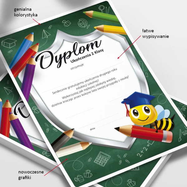 Dyplom Ukończenia 2 Klasy + Teczka