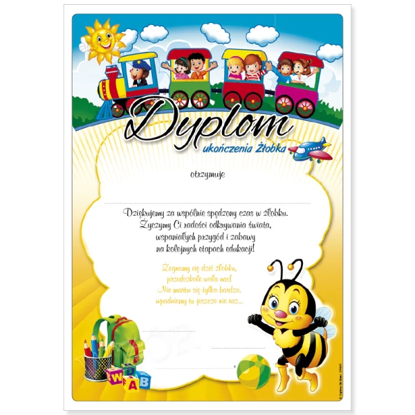 Dyplom Ukończenia Żłobka
