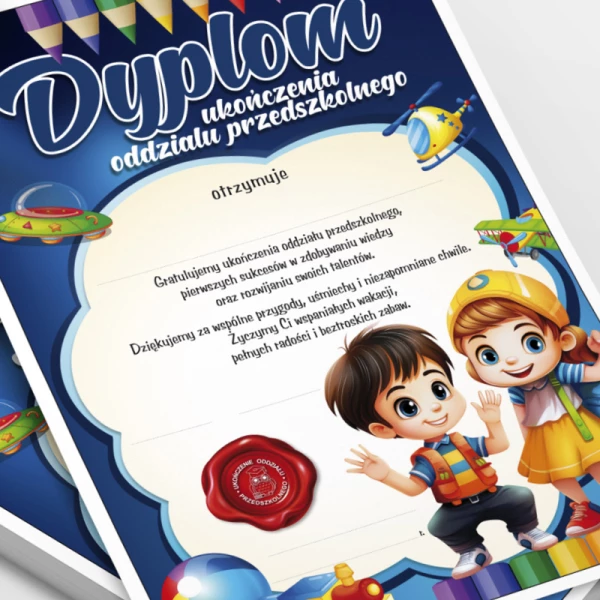 Dyplom Ukończenia Oddziału Przedszkolnego