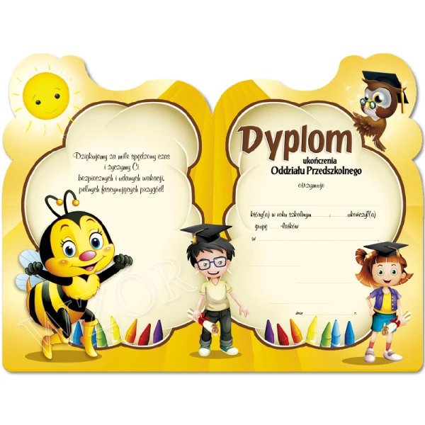 Dyplom Ukończenia Oddziału Przedszkolnego