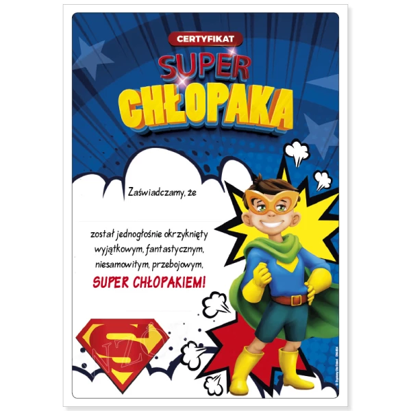 Certyfikat Super Chłopaka