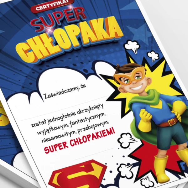 Certyfikat Super Chłopaka