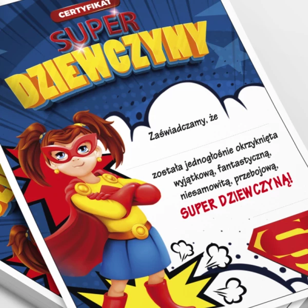 Certyfikat Super Dziewczyny