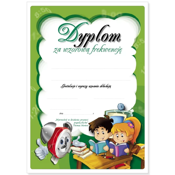 Dyplom za Wzorową Frekwencję
