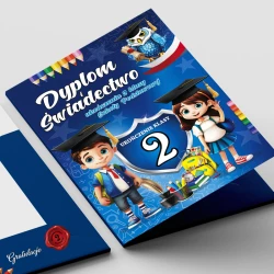 Teczka na dyplom i świadectwo ukończenia 2 klasy